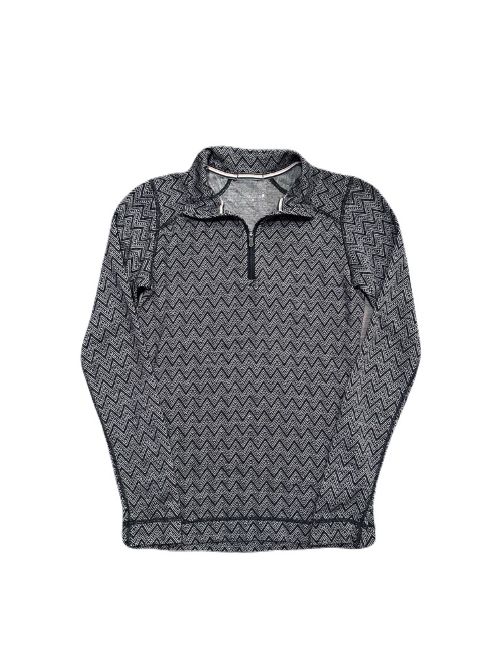 Smartwool 1/4 Zip Long-Sleeve Merino Wool Baselayer Women's Small Chevron READ